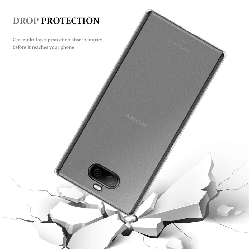 Cadorabo Hülle kompatibel mit Sony Xperia 8 Schutzhülle aus flexiblem TPU Silikon