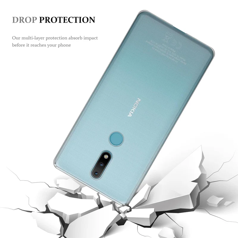 Cadorabo Hülle kompatibel mit Nokia 2,4 Schutzhülle aus flexiblem TPU Silikon