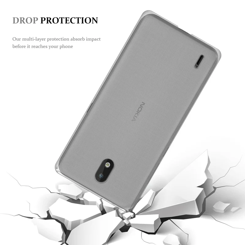 Cadorabo Hülle kompatibel mit Nokia 1,3 Schutzhülle aus flexiblem TPU Silikon