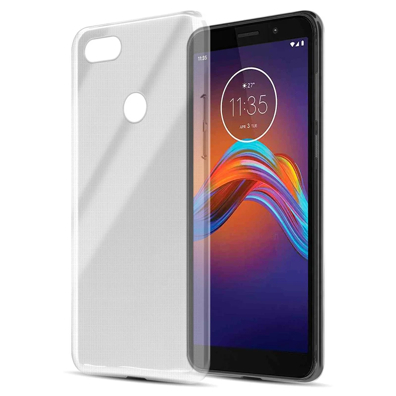 Cadorabo Hülle kompatibel mit Motorola MOTO E6 PLAY Schutzhülle aus flexiblem TPU Silikon