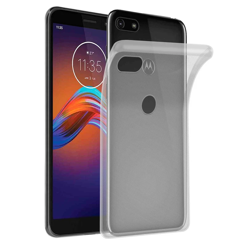 Cadorabo Hülle kompatibel mit Motorola MOTO E6 PLAY Schutzhülle aus flexiblem TPU Silikon
