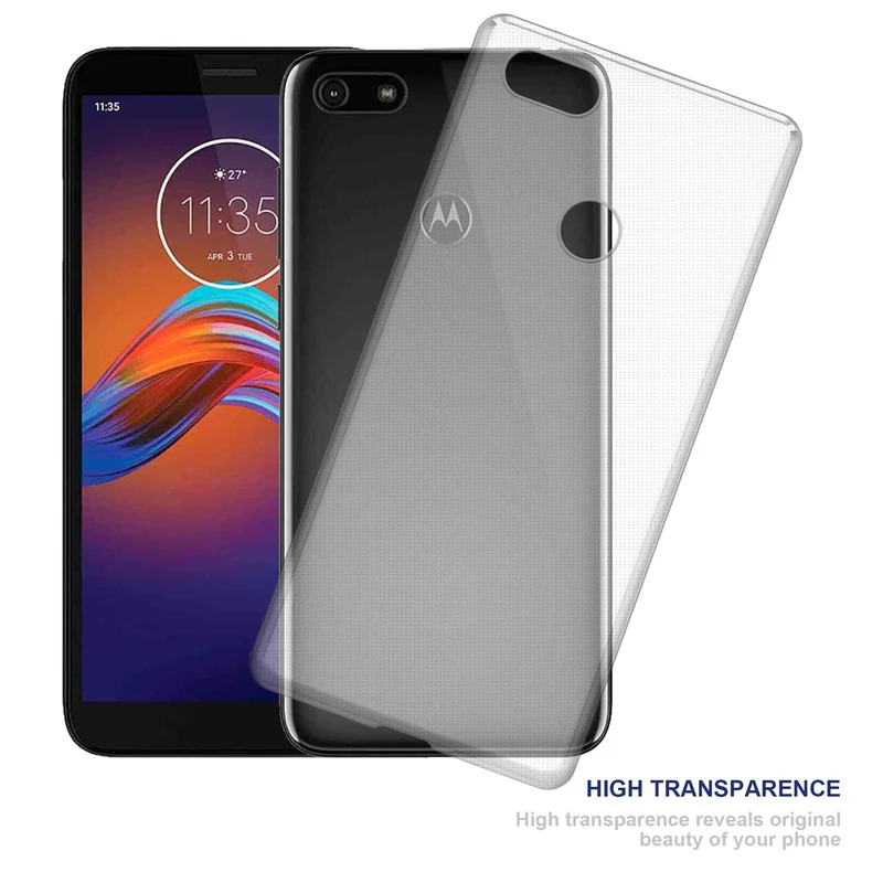 Cadorabo Hülle kompatibel mit Motorola MOTO E6 PLAY Schutzhülle aus flexiblem TPU Silikon