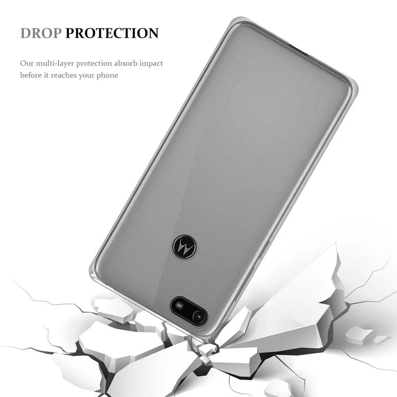 Cadorabo Hülle kompatibel mit Motorola MOTO E6 PLAY Schutzhülle aus flexiblem TPU Silikon
