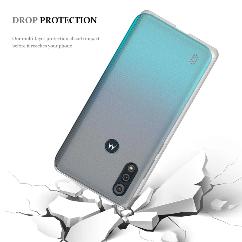 Cadorabo Hülle kompatibel mit Motorola MOTO E6s 2020 Schutzhülle aus flexiblem TPU Silikon