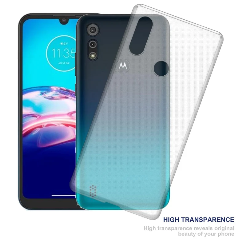 Cadorabo Hülle kompatibel mit Motorola MOTO E6s 2020 Schutzhülle aus flexiblem TPU Silikon
