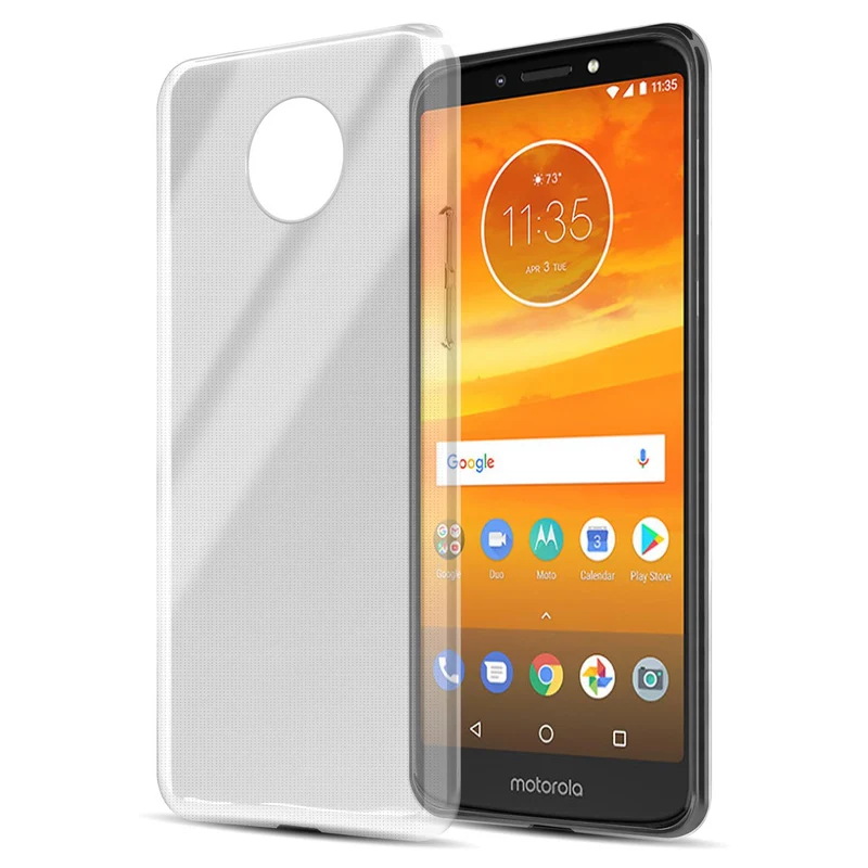 Cadorabo Hülle kompatibel mit Motorola MOTO E5 PLUS Schutzhülle aus flexiblem TPU Silikon