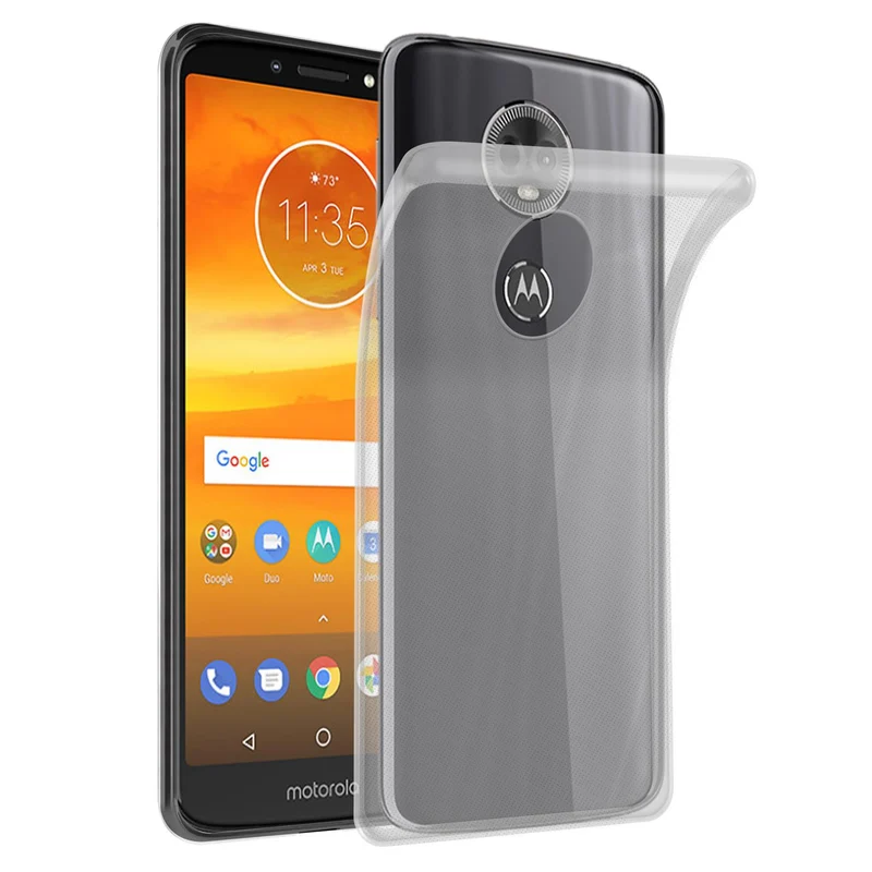 Cadorabo Hülle kompatibel mit Motorola MOTO E5 PLUS Schutzhülle aus flexiblem TPU Silikon