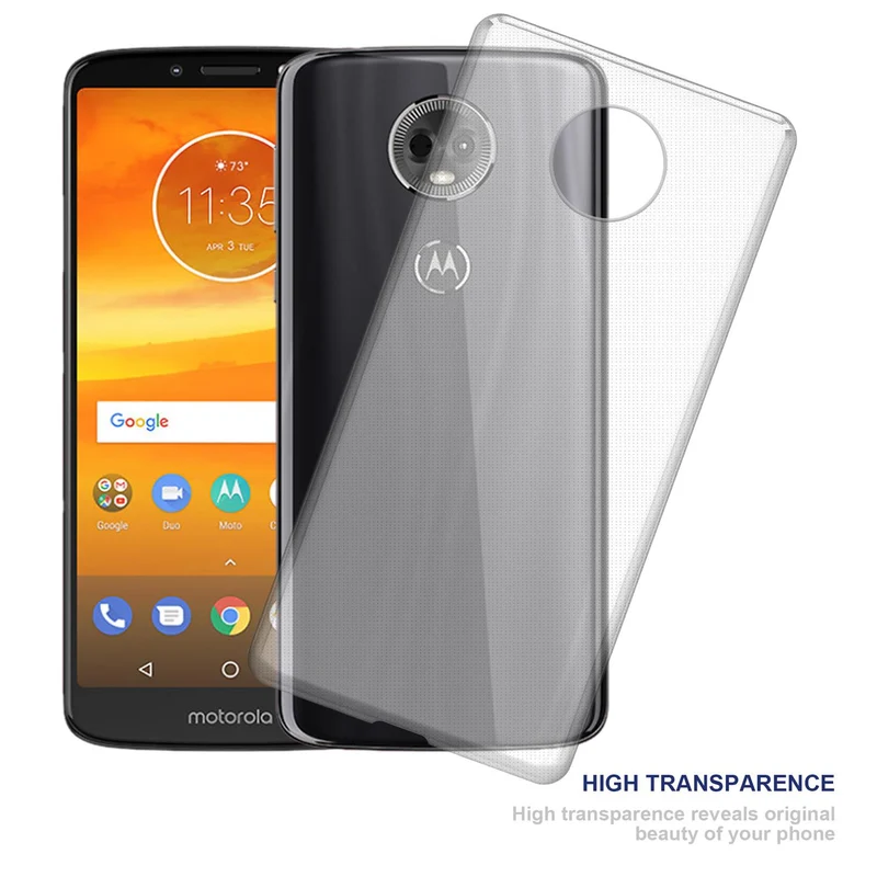 Cadorabo Hülle kompatibel mit Motorola MOTO E5 PLUS Schutzhülle aus flexiblem TPU Silikon