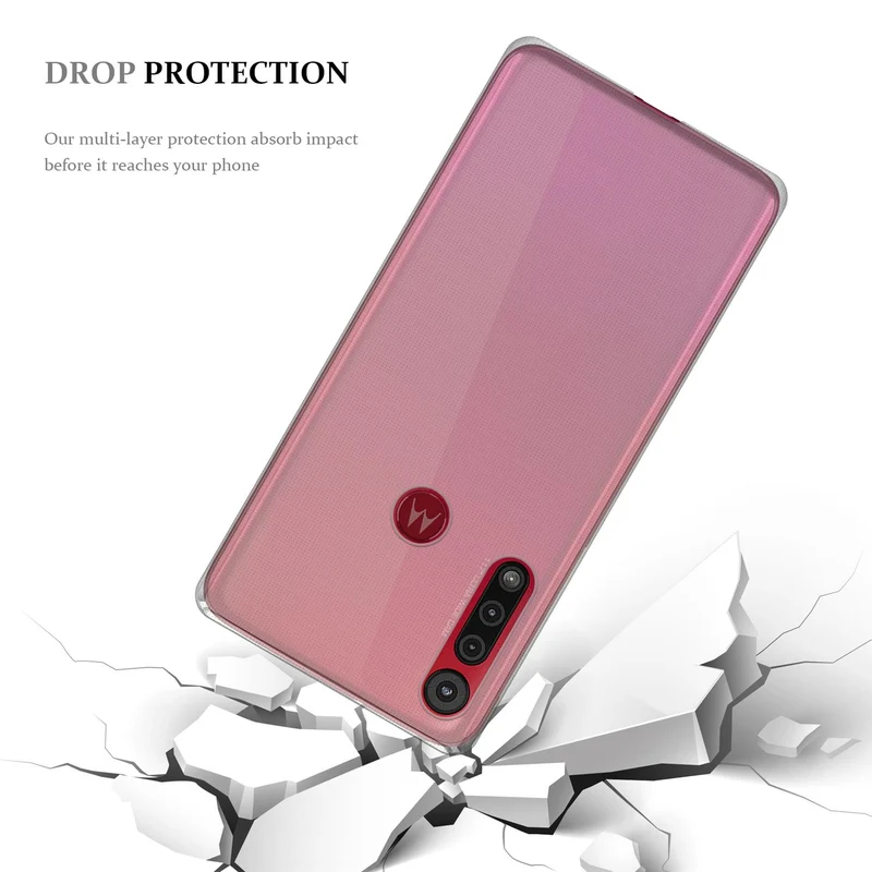 Cadorabo Hülle kompatibel mit Motorola MOTO G8 Schutzhülle aus flexiblem TPU Silikon