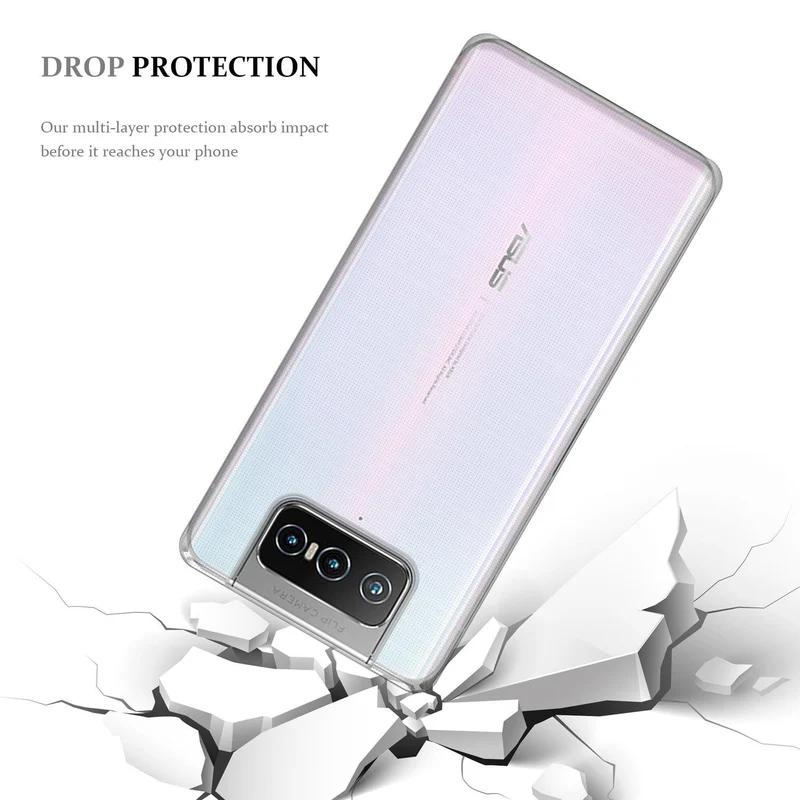 Cadorabo Hülle kompatibel mit Asus ZenFone 7 Schutzhülle aus flexiblem TPU Silikon