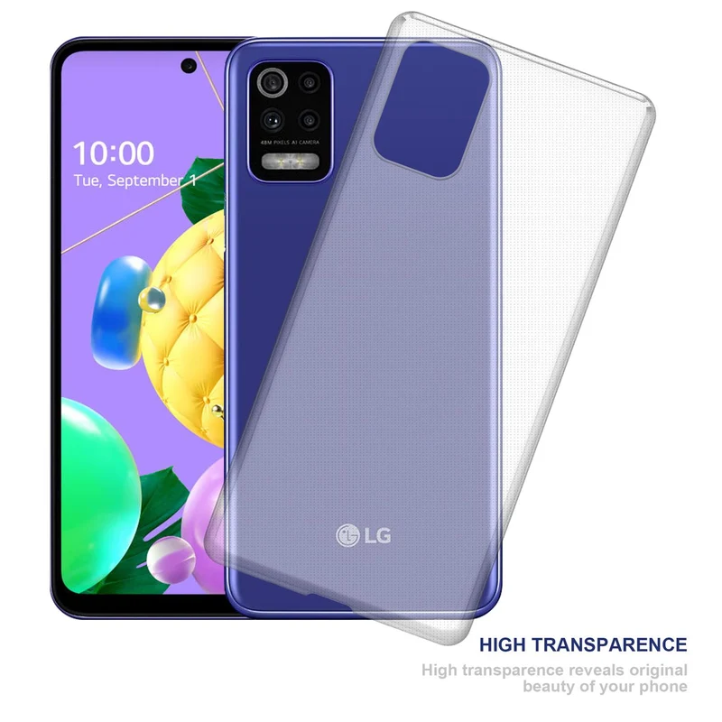 Cadorabo Hülle kompatibel mit LG K52 / K62 / Q52 Schutzhülle aus flexiblem TPU Silikon