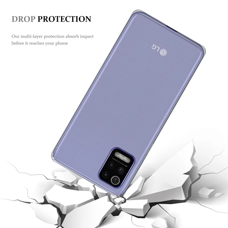 Cadorabo Hülle kompatibel mit LG K52 / K62 / Q52 Schutzhülle aus flexiblem TPU Silikon