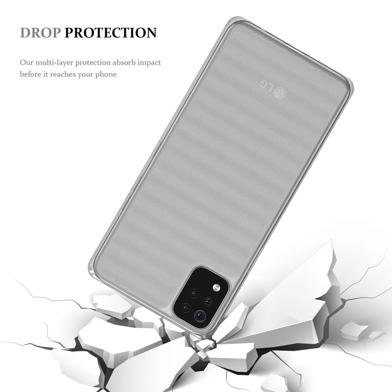 Cadorabo Hülle kompatibel mit LG K42 Schutzhülle aus flexiblem TPU Silikon