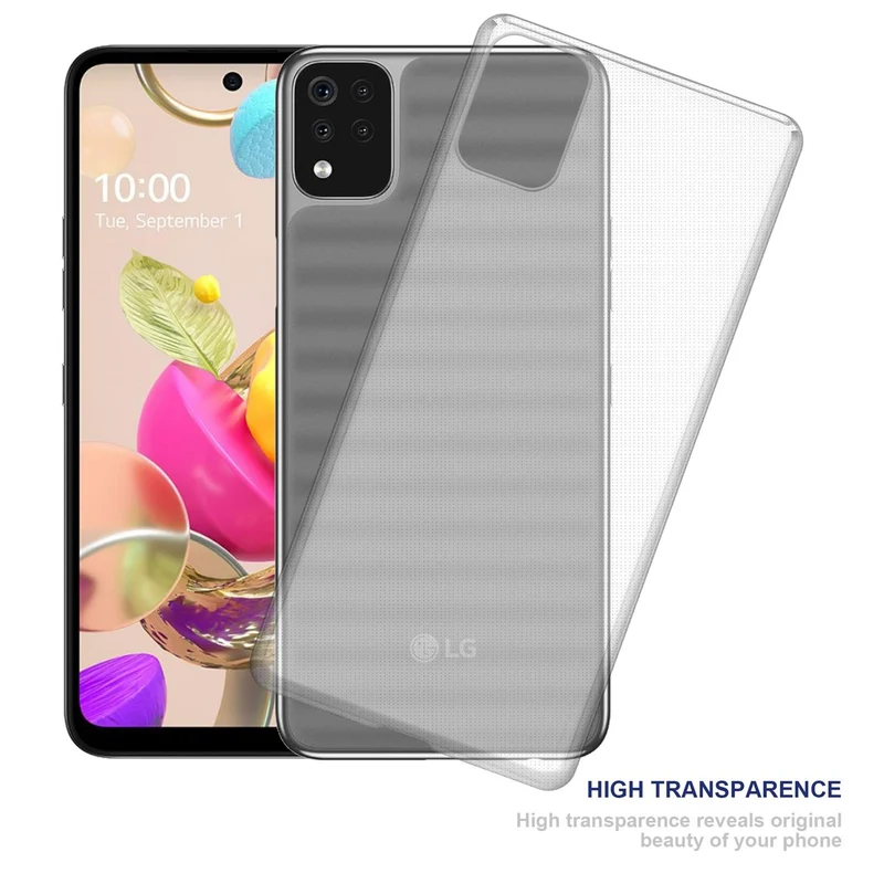 Cadorabo Hülle kompatibel mit LG K42 Schutzhülle aus flexiblem TPU Silikon