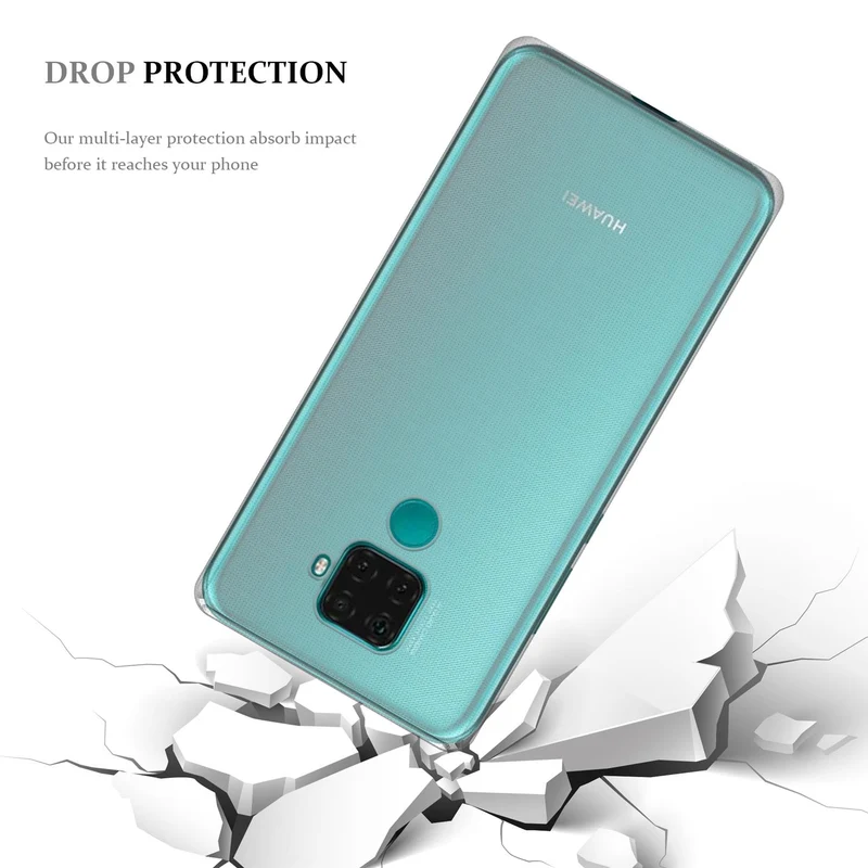 Cadorabo Hülle kompatibel mit Huawei MATE 30 LITE Schutzhülle aus flexiblem TPU Silikon