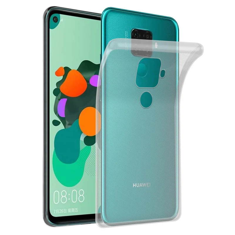 Cadorabo Hülle kompatibel mit Huawei MATE 30 LITE Schutzhülle aus flexiblem TPU Silikon