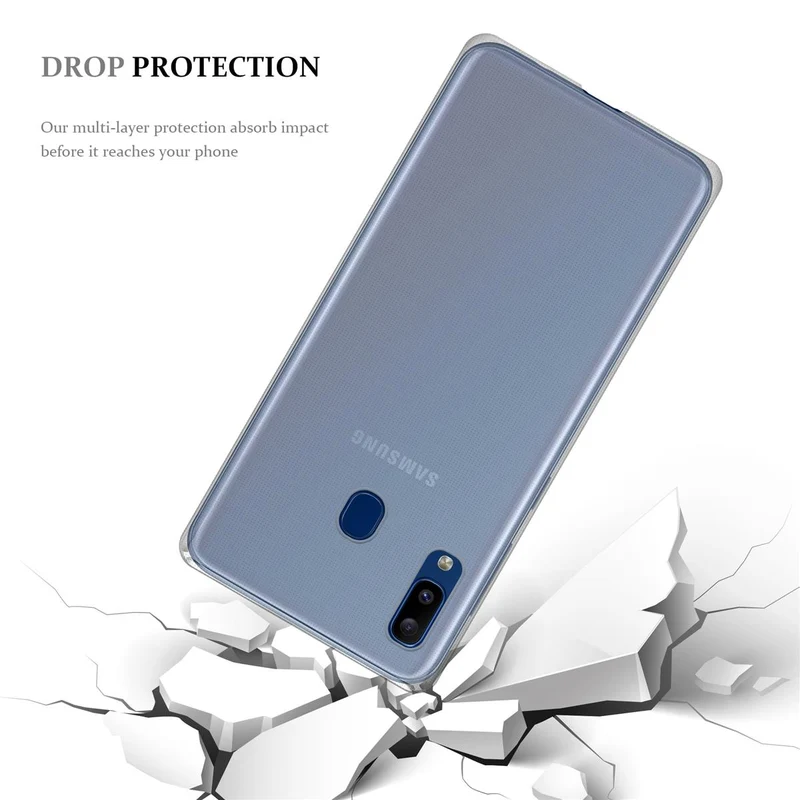 Cadorabo Hülle kompatibel mit Samsung Galaxy A20 / A30 / M10s Schutzhülle aus flexiblem TPU Silikon