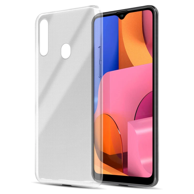 Cadorabo Hülle kompatibel mit Samsung Galaxy A20s Schutzhülle aus flexiblem TPU Silikon