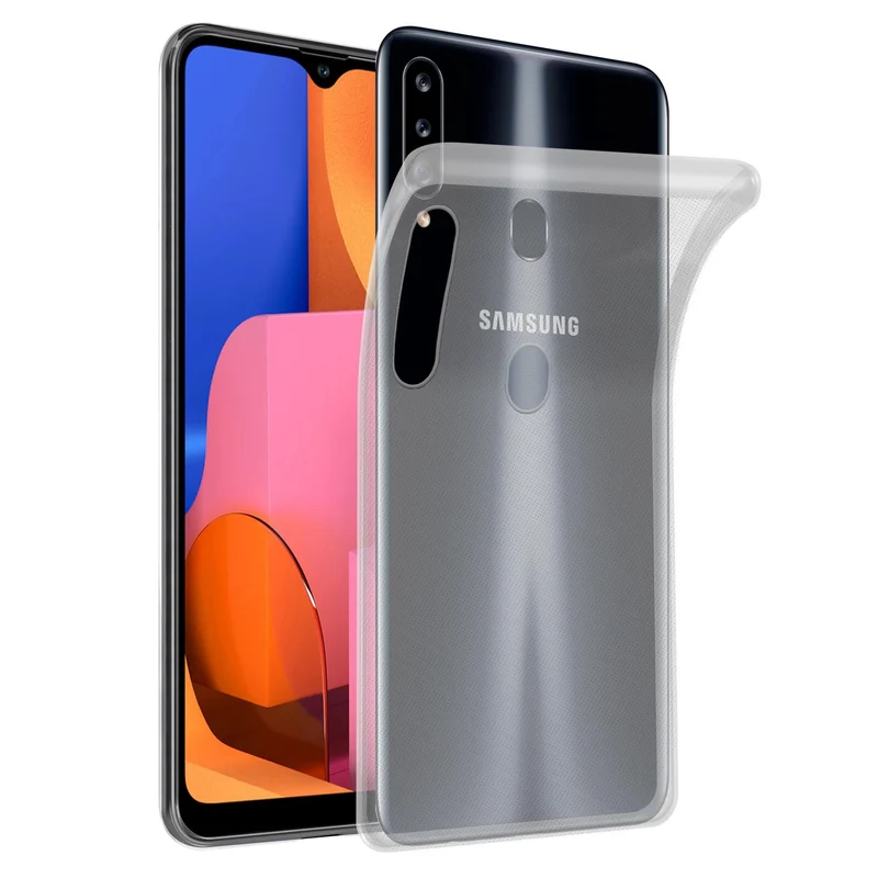 Cadorabo Hülle kompatibel mit Samsung Galaxy A20s Schutzhülle aus flexiblem TPU Silikon