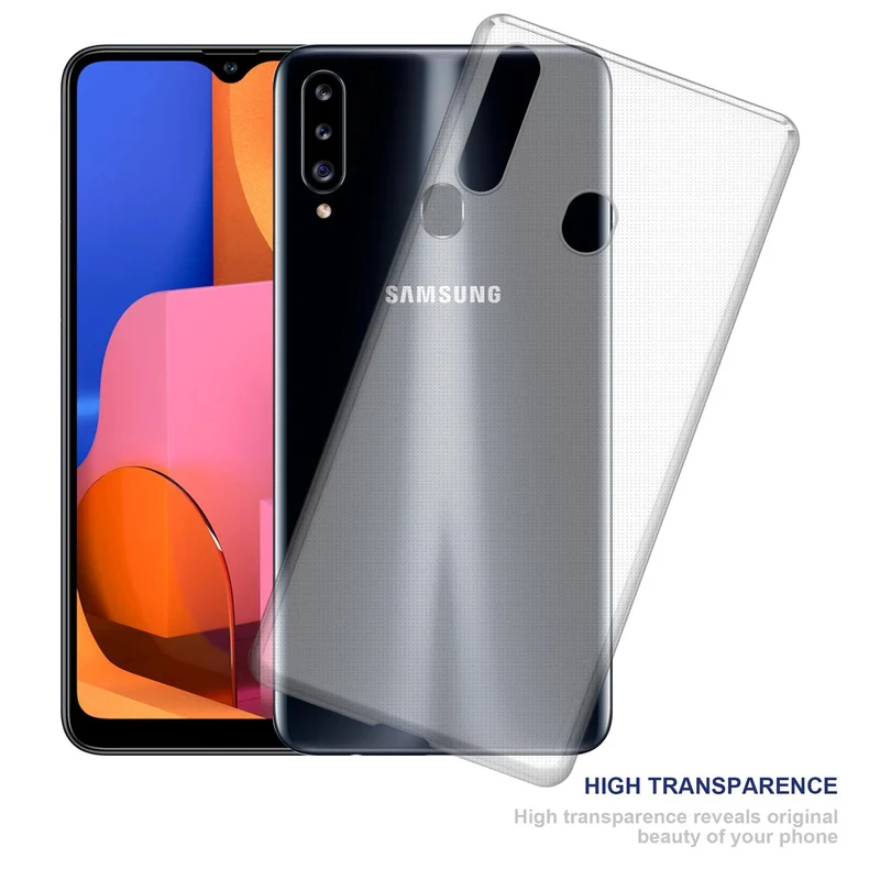 Cadorabo Hülle kompatibel mit Samsung Galaxy A20s Schutzhülle aus flexiblem TPU Silikon