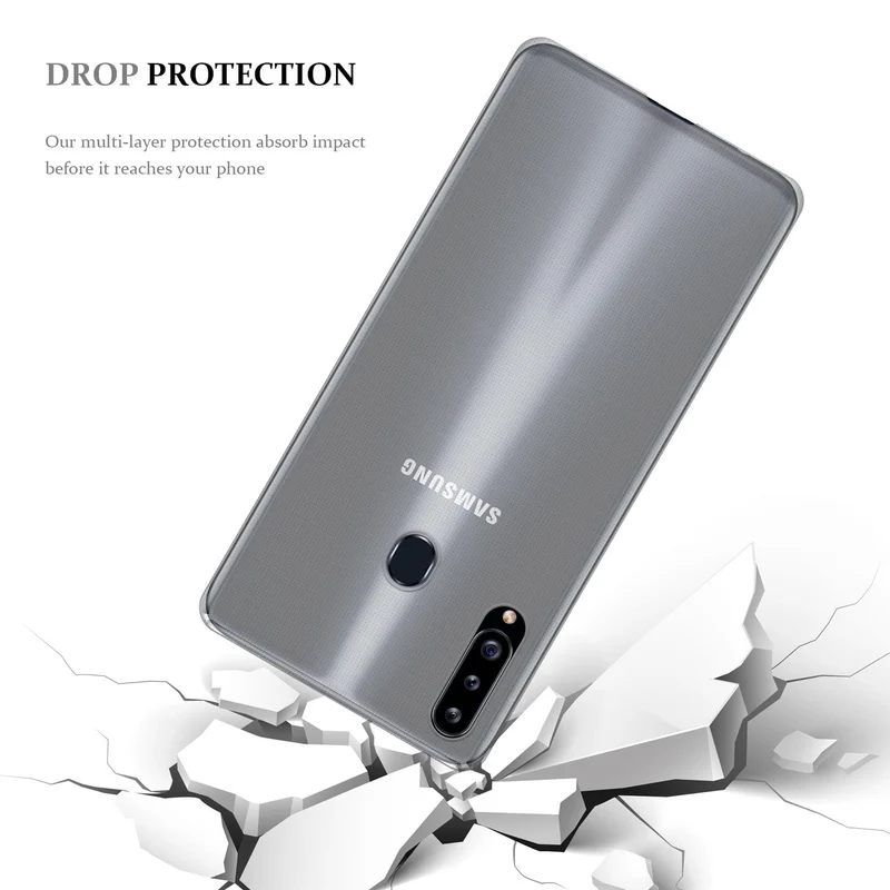Cadorabo Hülle kompatibel mit Samsung Galaxy A20s Schutzhülle aus flexiblem TPU Silikon