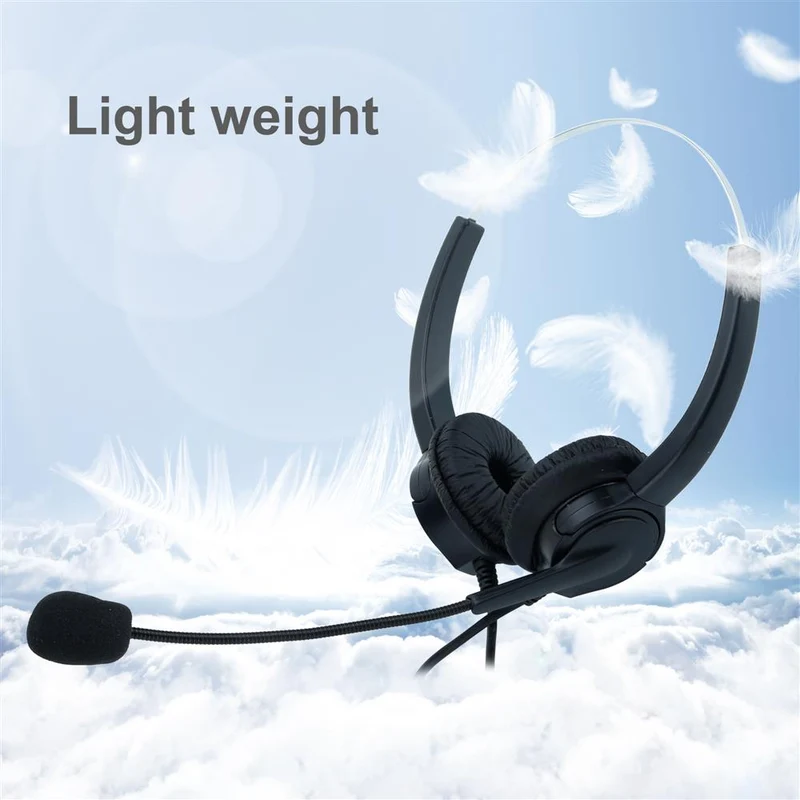 Cadorabo USB Headset Kopfhörer für Laptop Computer PC mit Noise-Cancelling Mikrofon für Homeoffice, Videoanrufe, Gaming, Musik, uvm.