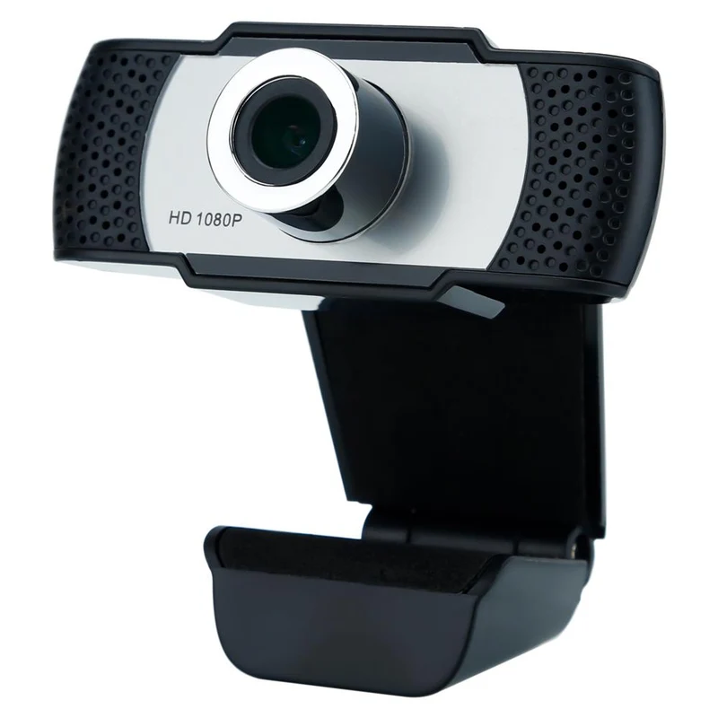 Cadorabo Webcam 1080P Mit Mikrofon USB 2.0 Webkamera mit drehbarem Clip für Videoanrufe, Online Konferenzen, Live Stream, Gaming - Laptop Desktop PC