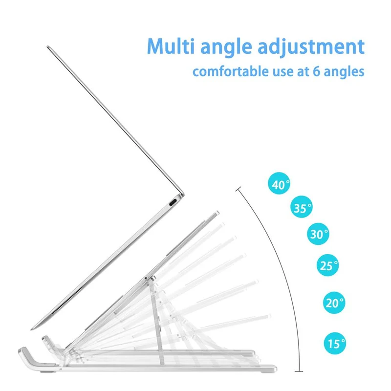 Cadorabo Tablet Halterung Tragbarer und Ergonomischer Tabletständer auch für Laptop und Notebook Computer - 6-fach höhenverstellbar