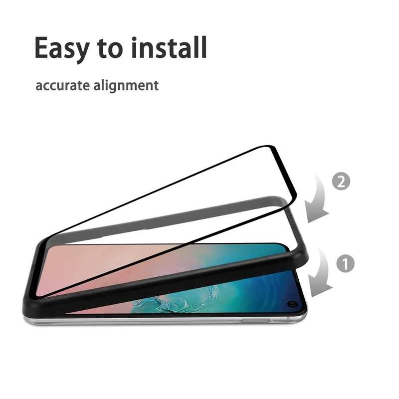 Cadorabo 3x Vollbild Panzerglasfolie kompatibel mit Samsung Galaxy S10e - Schutzfolie 3er Pack Gehärtetes (Tempered) Display-Schutzglas mit Installationshilfe