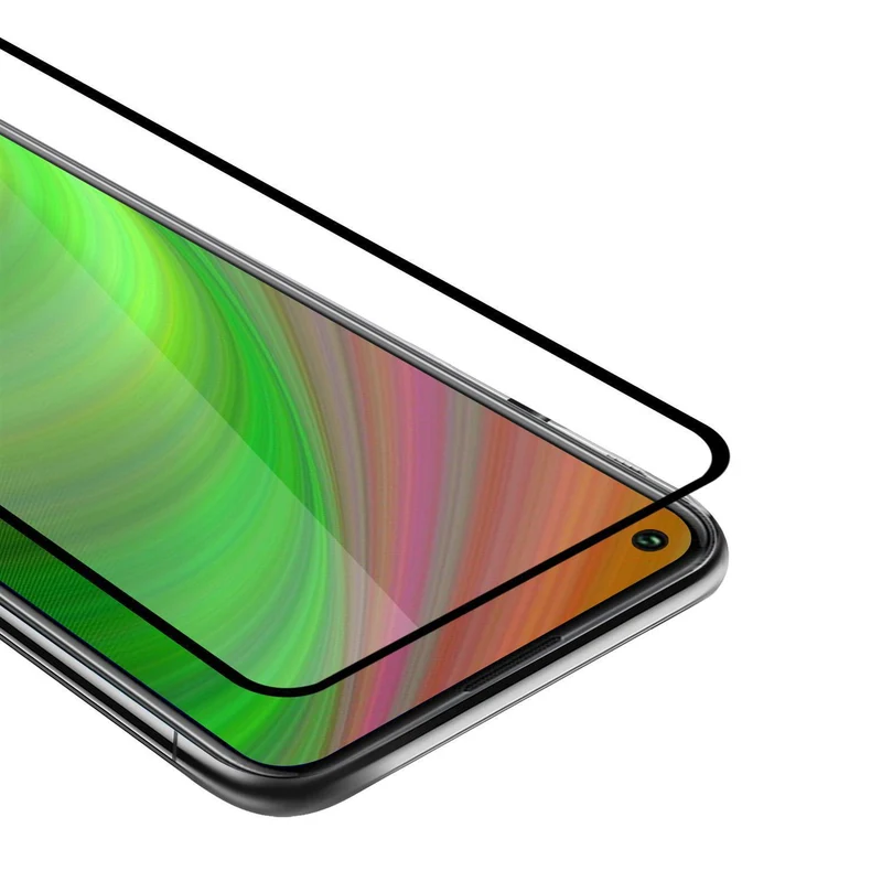 Cadorabo Vollbild Panzer Folie kompatibel mit Oppo Realme 7 PRO - Schutzfolie Gehärtetes (Tempered) Display-Schutzglas in 9H Härte mit 3D Touch