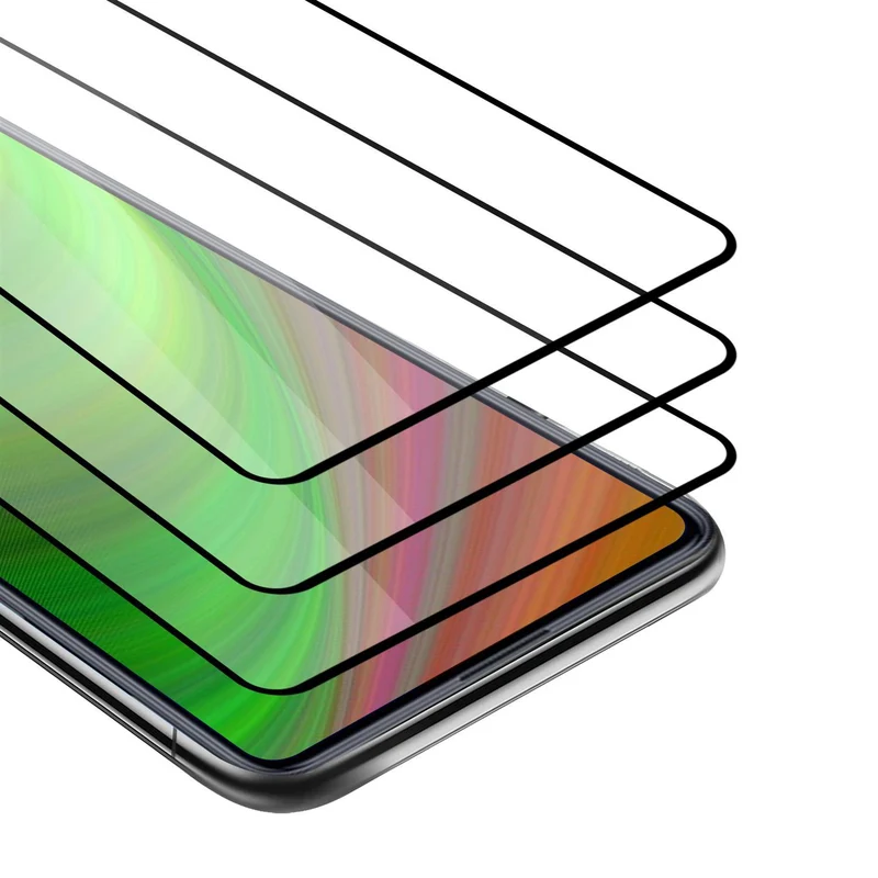 Cadorabo 3x Vollbild Panzer Folie kompatibel mit Xiaomi POCO F2 PRO - Schutzfolie 3er Pack Gehärtetes (Tempered) Display-Schutzglas in 9H Härte mit 3D Touch