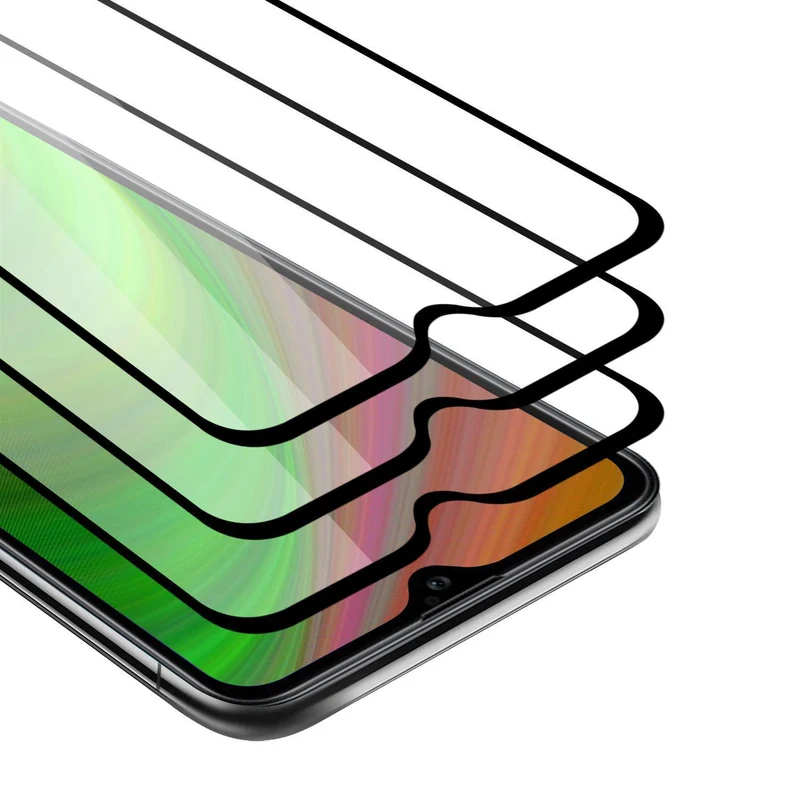 Cadorabo 3x Vollbild Panzer Folie kompatibel mit Xiaomi Mi 9 LITE - Schutzfolie 3er Pack Gehärtetes (Tempered) Display-Schutzglas in 9H Härte mit 3D Touch