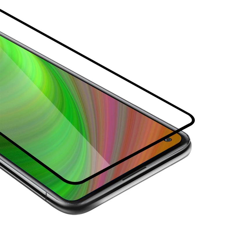 Cadorabo Vollbild Panzer Folie kompatibel mit Xiaomi RedMi 10X 4G - Schutzfolie Gehärtetes (Tempered) Display-Schutzglas in 9H Härte mit 3D Touch