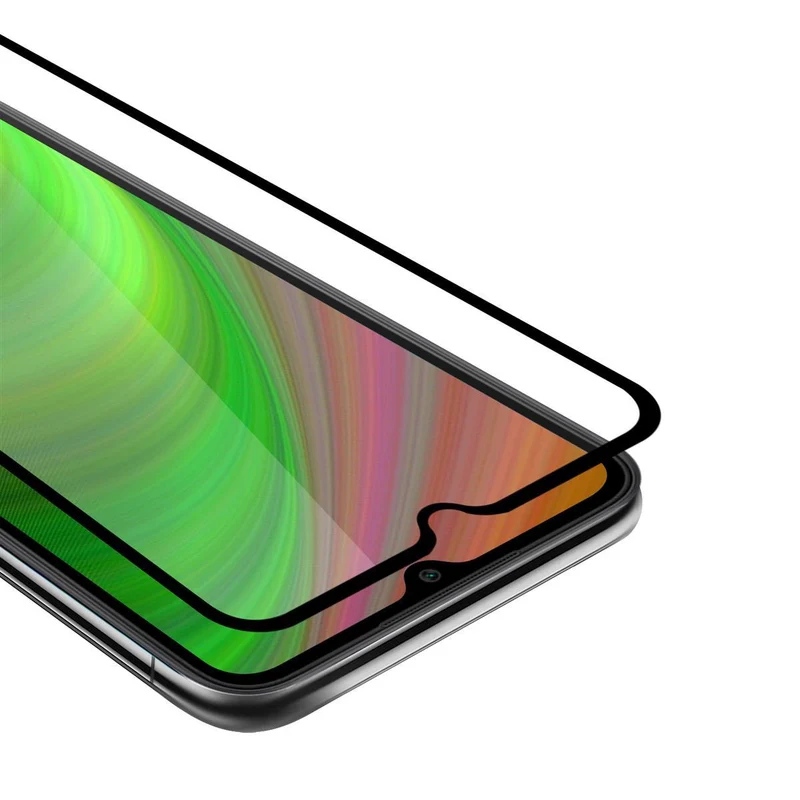 Cadorabo Vollbild Panzer Folie kompatibel mit Xiaomi RedMi 9C - Schutzfolie Gehärtetes (Tempered) Display-Schutzglas in 9H Härte mit 3D Touch
