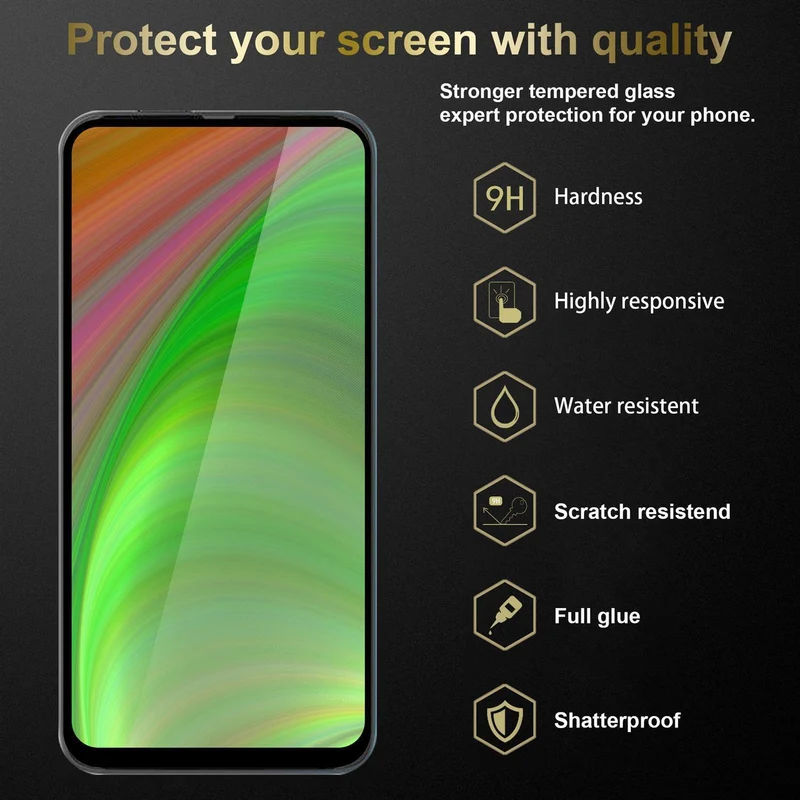 Cadorabo 3x Vollbild Panzer Folie kompatibel mit Motorola ONE HYPER - Schutzfolie 3er Pack Gehärtetes (Tempered) Display-Schutzglas in 9H Härte mit 3D Touch