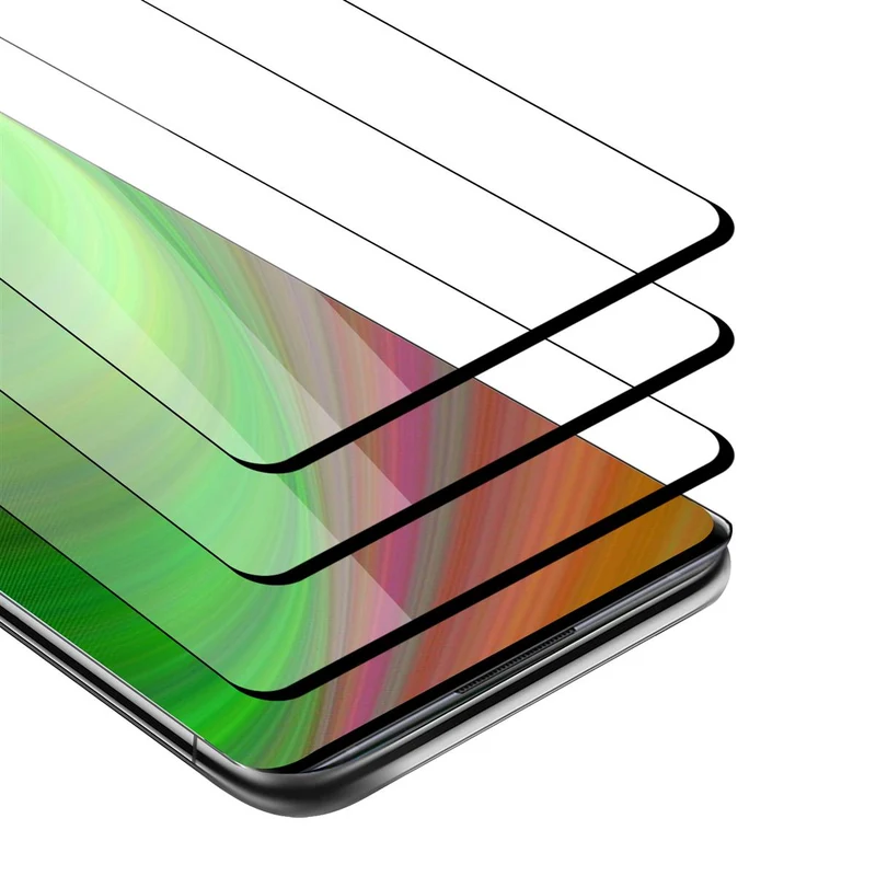 Cadorabo 3x Vollbild Panzer Folie kompatibel mit Vivo NEX 3 - Schutzfolie 3er Pack Gehärtetes (Tempered) Display-Schutzglas in 9H Härte mit 3D Touch