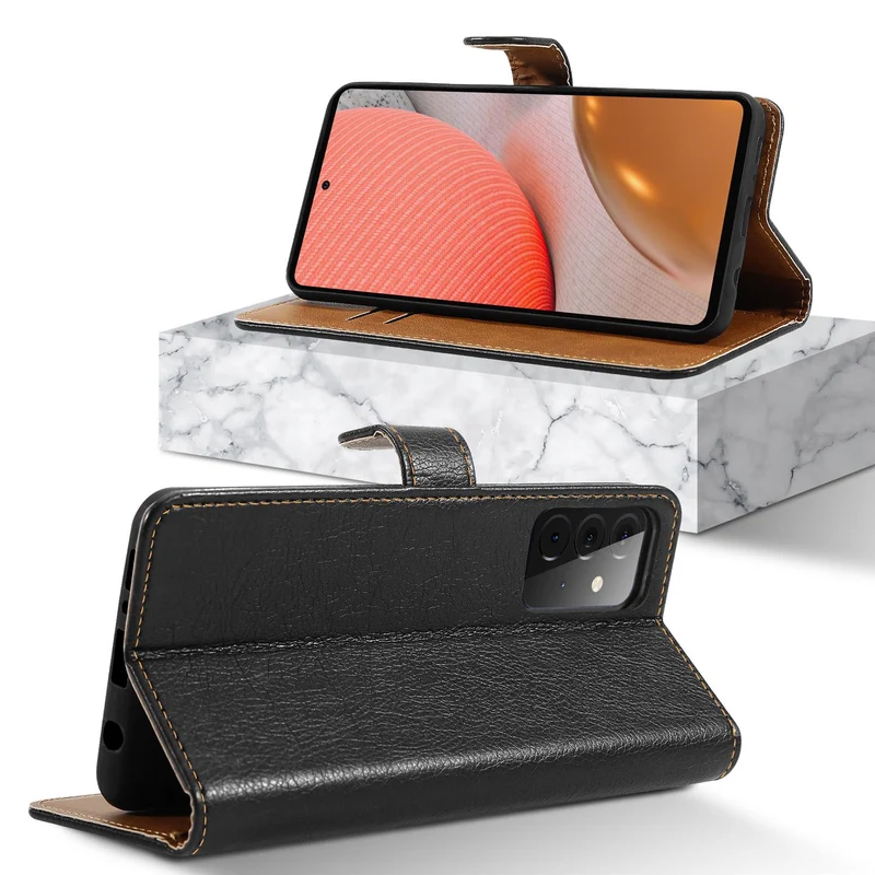 Cadorabo Hülle kompatibel mit Samsung Galaxy A72 4G / 5G Schutzhülle mit Magnetverschluss, Standfunktion und Kartenfächern aus Kunstleder