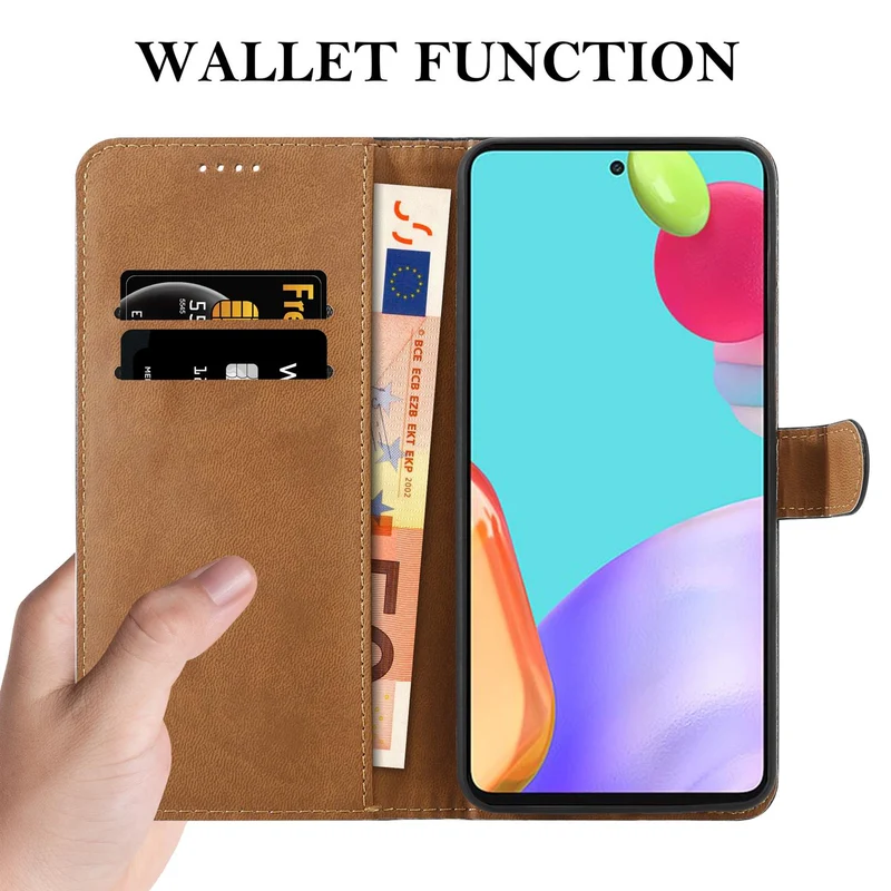 Cadorabo Hülle kompatibel mit Samsung Galaxy A52 (4G / 5G) / A52s Schutzhülle mit Magnetverschluss, Standfunktion und Kartenfächern aus Kunstleder