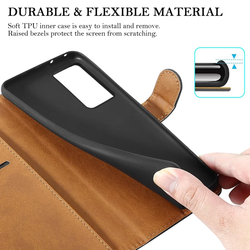 Cadorabo Hülle kompatibel mit Samsung Galaxy S21 ULTRA Schutzhülle mit Magnetverschluss, Standfunktion und Kartenfächern aus Kunstleder