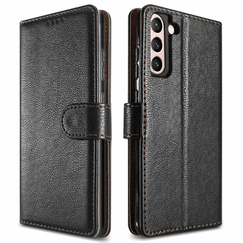 Cadorabo Hülle kompatibel mit Samsung Galaxy S21 5G Schutzhülle mit Magnetverschluss, Standfunktion und Kartenfächern aus Kunstleder