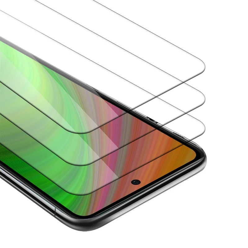 Cadorabo 3x Panzer Folie kompatibel mit Samsung Galaxy S21 PLUS - Schutzfolie 3er Pack Gehärtetes (Tempered) Display-Schutzglas in 9H Härte mit 3D Touch Kompatibilität