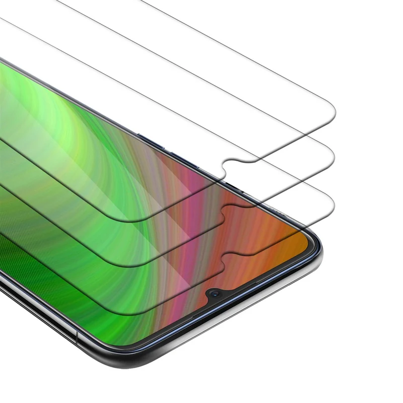 Cadorabo 3x Panzer Folie kompatibel mit Oppo A91 - Schutzfolie 3er Pack Gehärtetes (Tempered) Display-Schutzglas in 9H Härte mit 3D Touch Kompatibilität