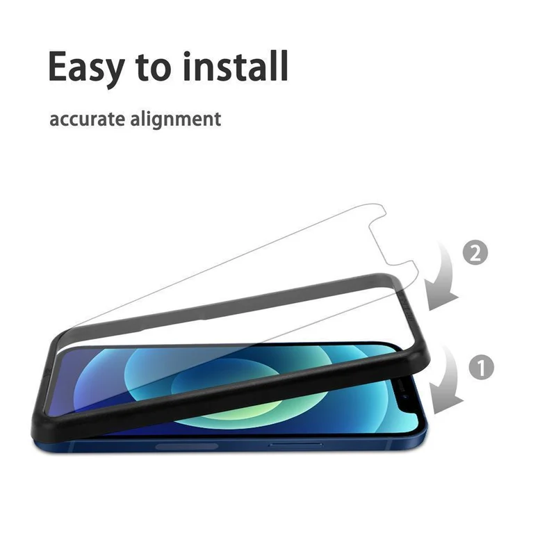 Cadorabo 3x Panzerglasfolie kompatibel mit Apple iPhone 12 / 12 PRO - Schutzfolie 3er Pack Gehärtetes (Tempered) Display-Schutzglas mit Installationshilfe