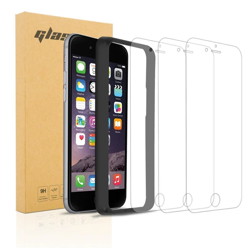 Cadorabo 3x Panzerglasfolie kompatibel mit Apple iPhone 7 / 7S / 8 / SE 2020 - Schutzfolie 3er Pack Gehärtetes (Tempered) Display-Schutzglas mit Installationshilfe