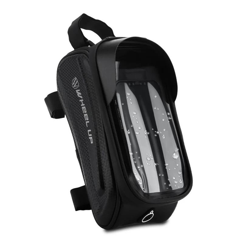 Cadorabo 7 Zoll Handy Fahrradtasche Rahmentasche mit Handyhalter für Smartphones bis 7 Zoll - Wasserfest mit Touchscreen, Sonnenblende, Kopfhörerloch