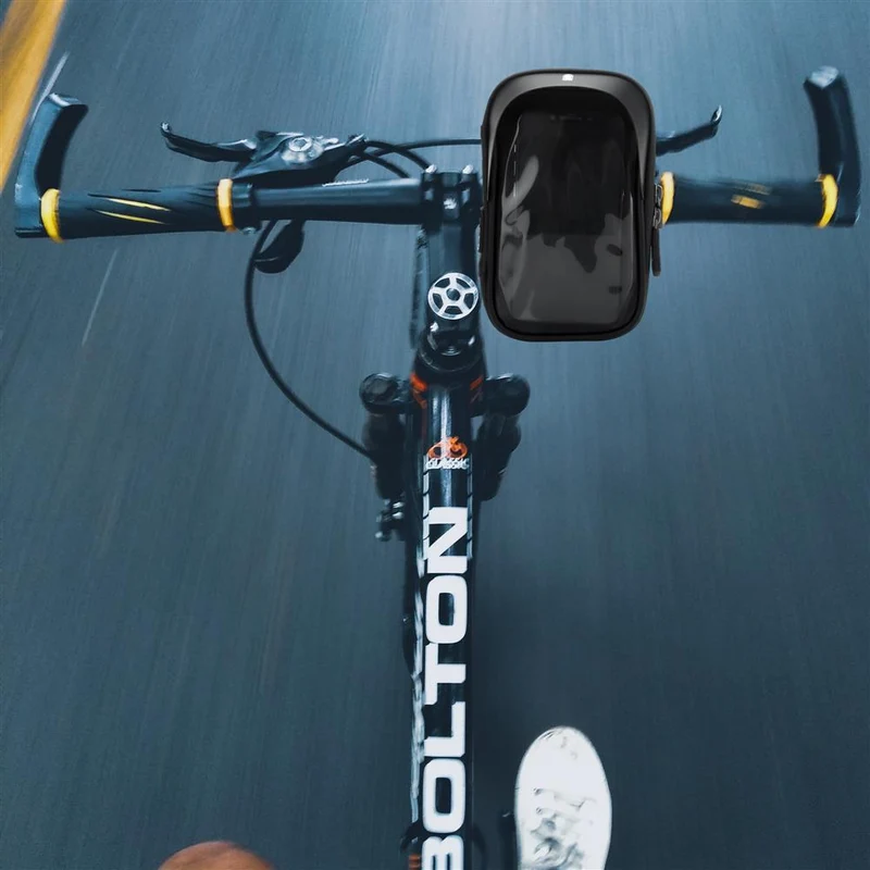 Cadorabo 6.0 Zoll Handy Fahrradtasche Rahmentasche mit Handyhalter für Smartphones bis 6 Zoll - Wasserfest mit Touchscreen, Sonnenblende, Kopfhörerloch