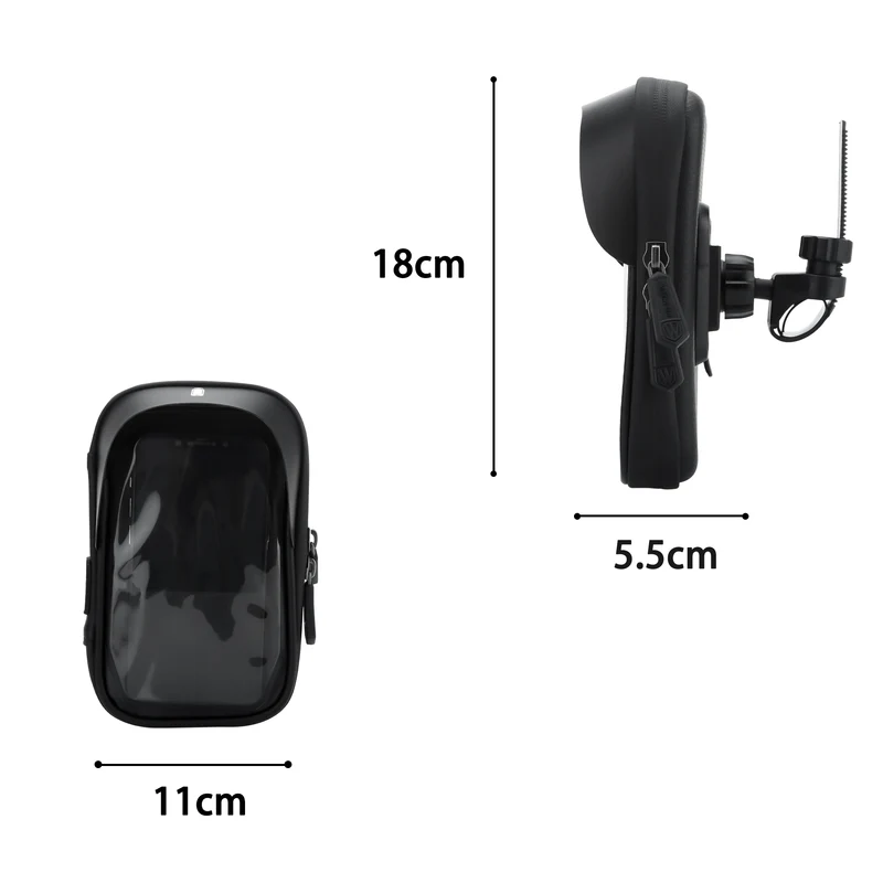 Cadorabo 6.0 Zoll Handy Fahrradtasche Rahmentasche mit Handyhalter für Smartphones bis 6 Zoll - Wasserfest mit Touchscreen, Sonnenblende, Kopfhörerloch