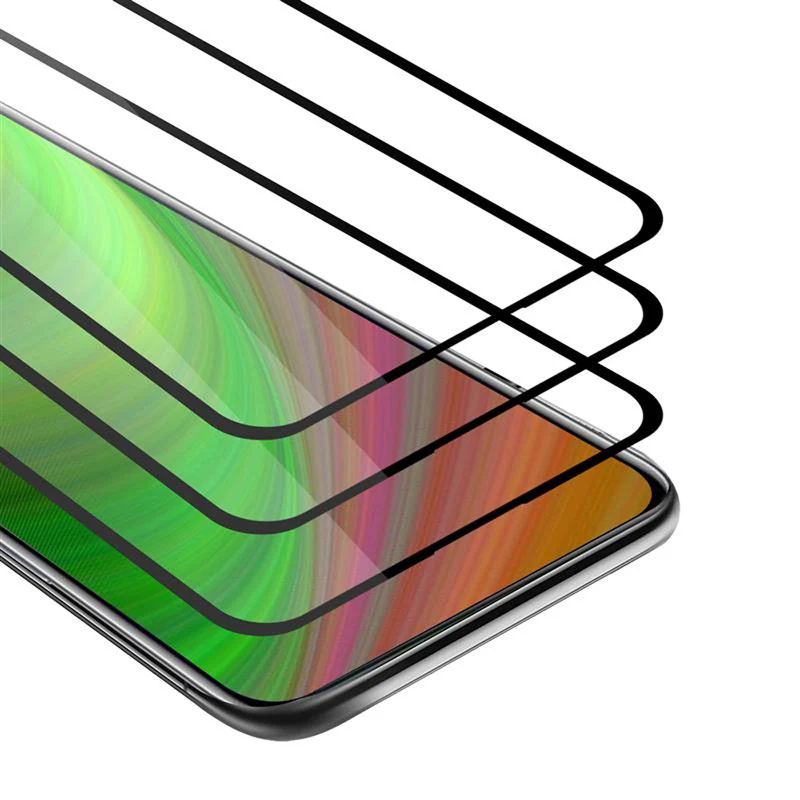 Cadorabo 3x Vollbild Panzer Folie kompatibel mit Honor 30 - Schutzfolie 3er Pack Gehärtetes (Tempered) Display-Schutzglas in 9H Härte mit 3D Touch