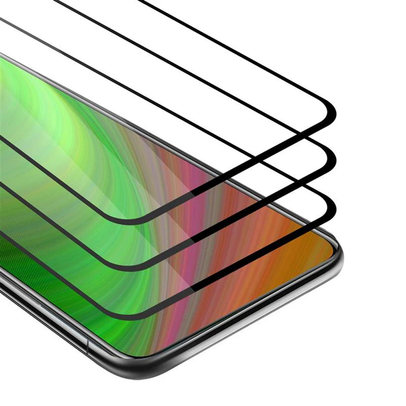 Cadorabo 3x Vollbild Panzer Folie kompatibel mit Honor 9X LITE - Schutzfolie 3er Pack Gehärtetes (Tempered) Display-Schutzglas in 9H Härte mit 3D Touch