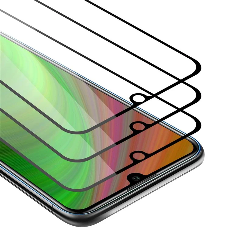Cadorabo 3x Vollbild Panzer Folie kompatibel mit Honor 20e - Schutzfolie 3er Pack Gehärtetes (Tempered) Display-Schutzglas in 9H Härte mit 3D Touch